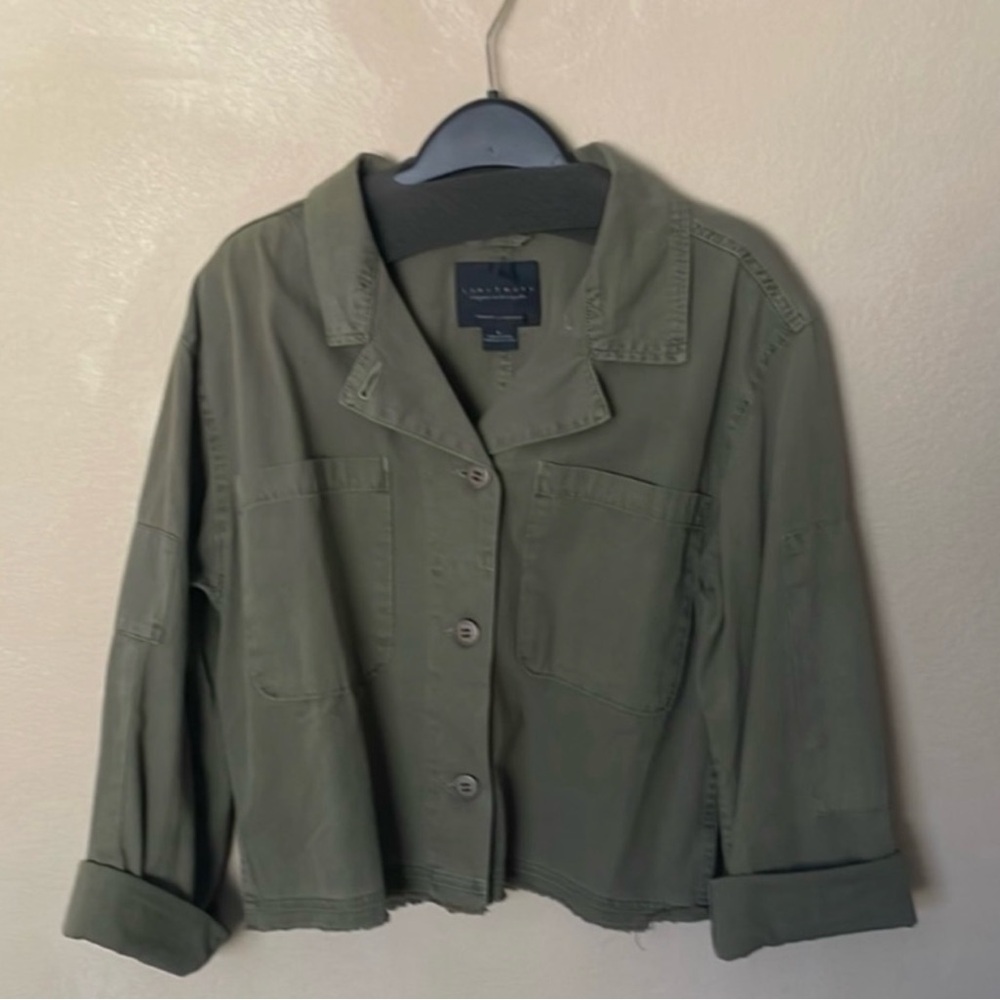 Sanctuary Olive Utility Jacket Cropped Perfection